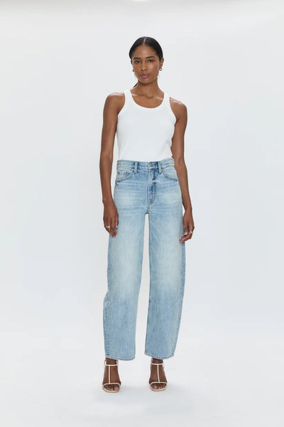 Wes High Rise Barrel Jean