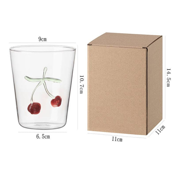 Creative Fruit Design Glass Cup – 3D Drinking Glass