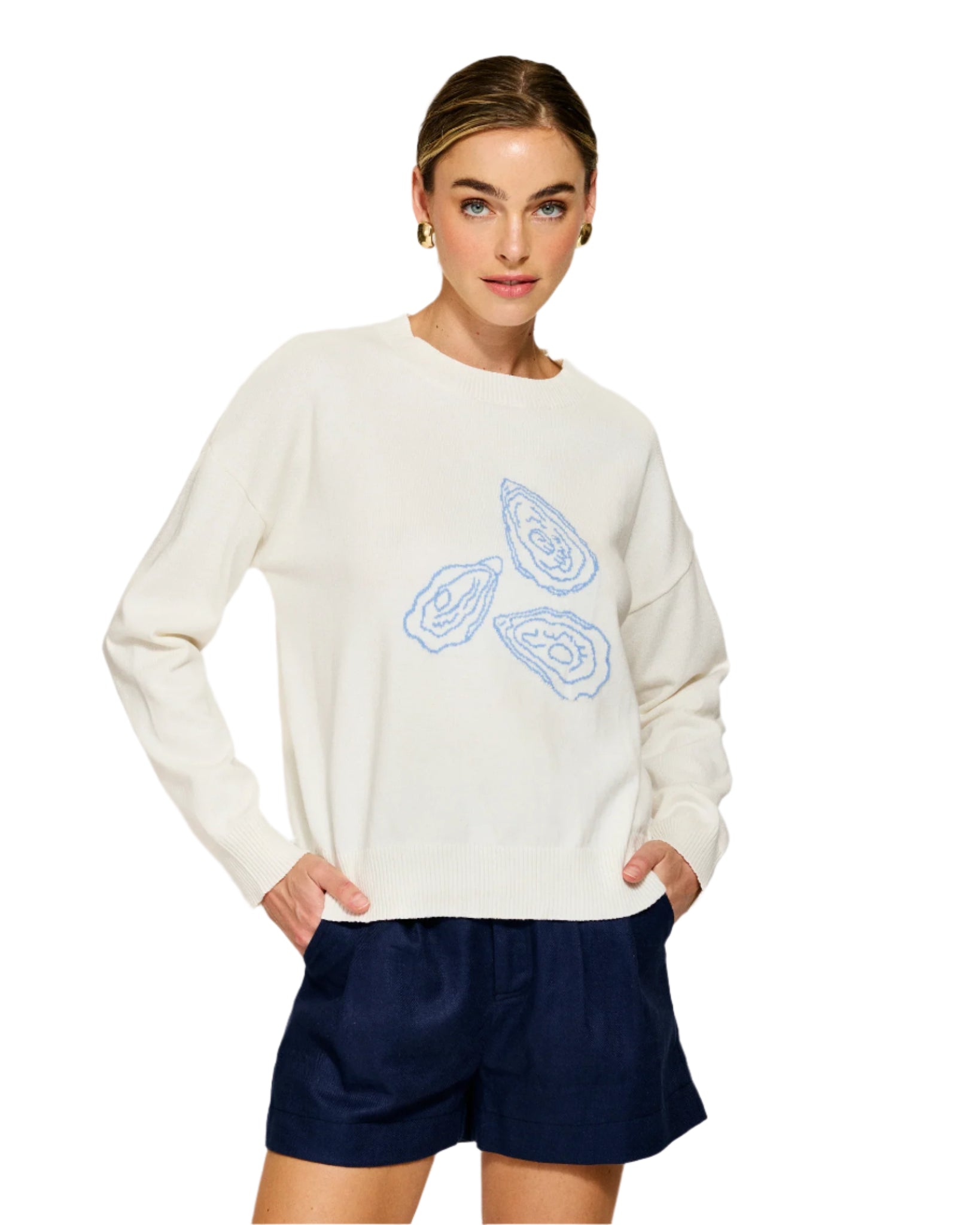 Oyster Motif Sweater