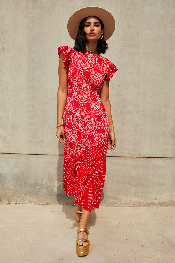 bandana dress red Red Bandana Remi Dress – Quiwi House