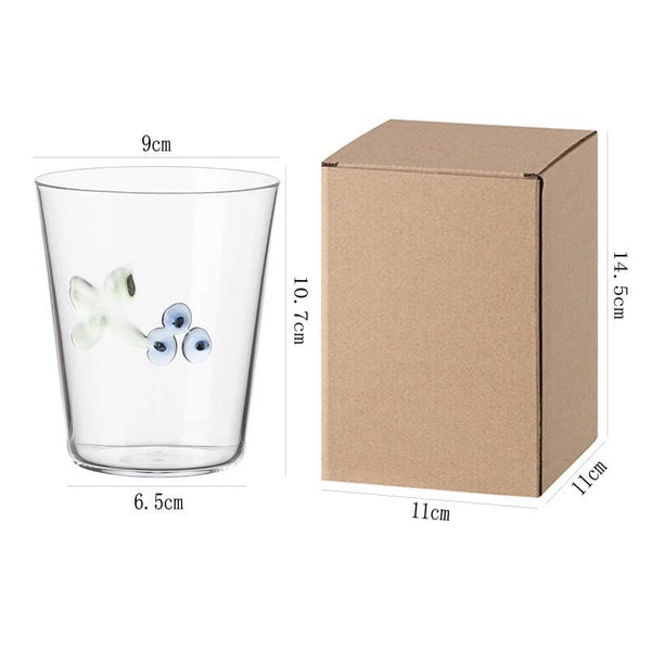Creative Fruit Design Glass Cup – 3D Drinking Glass