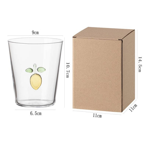Creative Fruit Design Glass Cup – 3D Drinking Glass