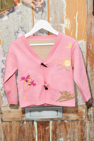 NFD KIDS Pink Night Tales Cardigan