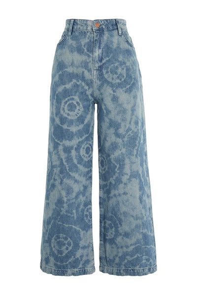 Ms Bardot High-Rise Cropped Wide-Leg Jeans