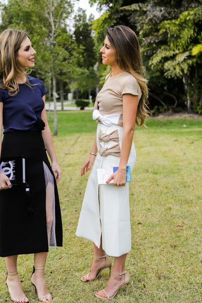 Tailored Vent Knot Skirt